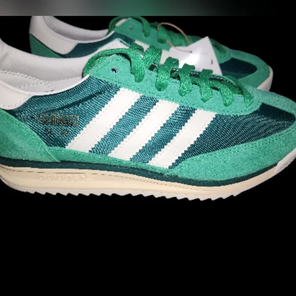 Unisex Adidas Green And White SL 72 RS Shoes - Picture 7 of 12